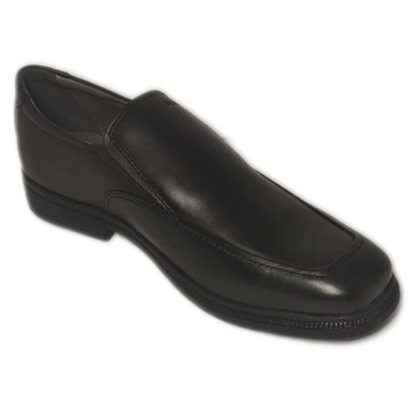 Geox J Federico N Kids Leather Slip On Shoe Black - Picture 5 of 11